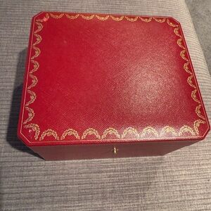 Cartier Red and Gold Jewelry Box